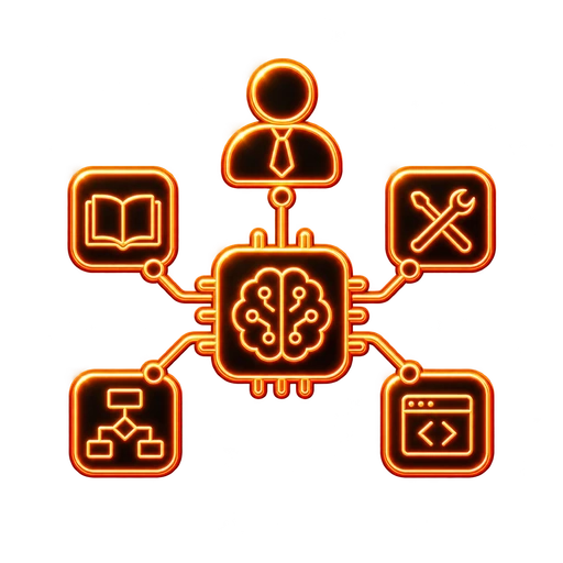Connected node icon representing a supervised agentic business system