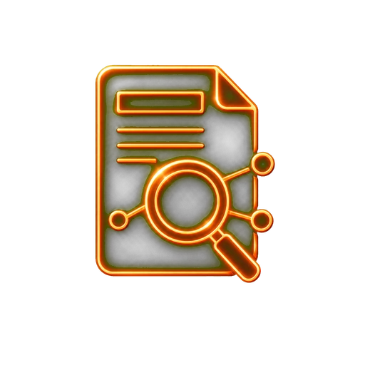 Line icon representing an organized customer record and workflow