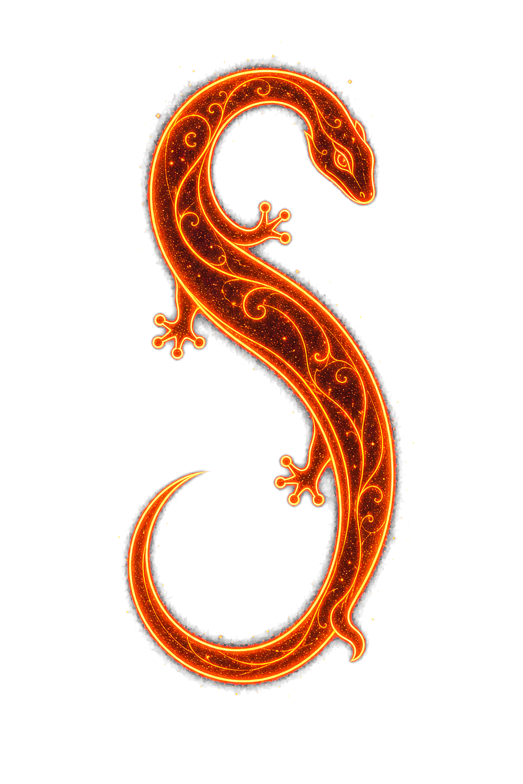 Glowing salamander S mark