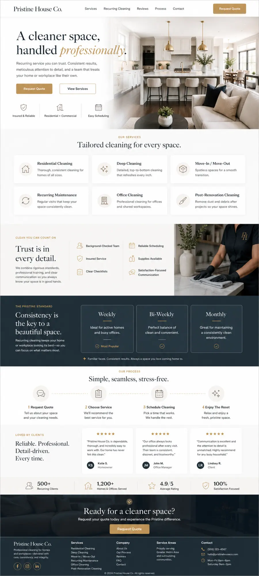 Cleaning Company website concept preview
