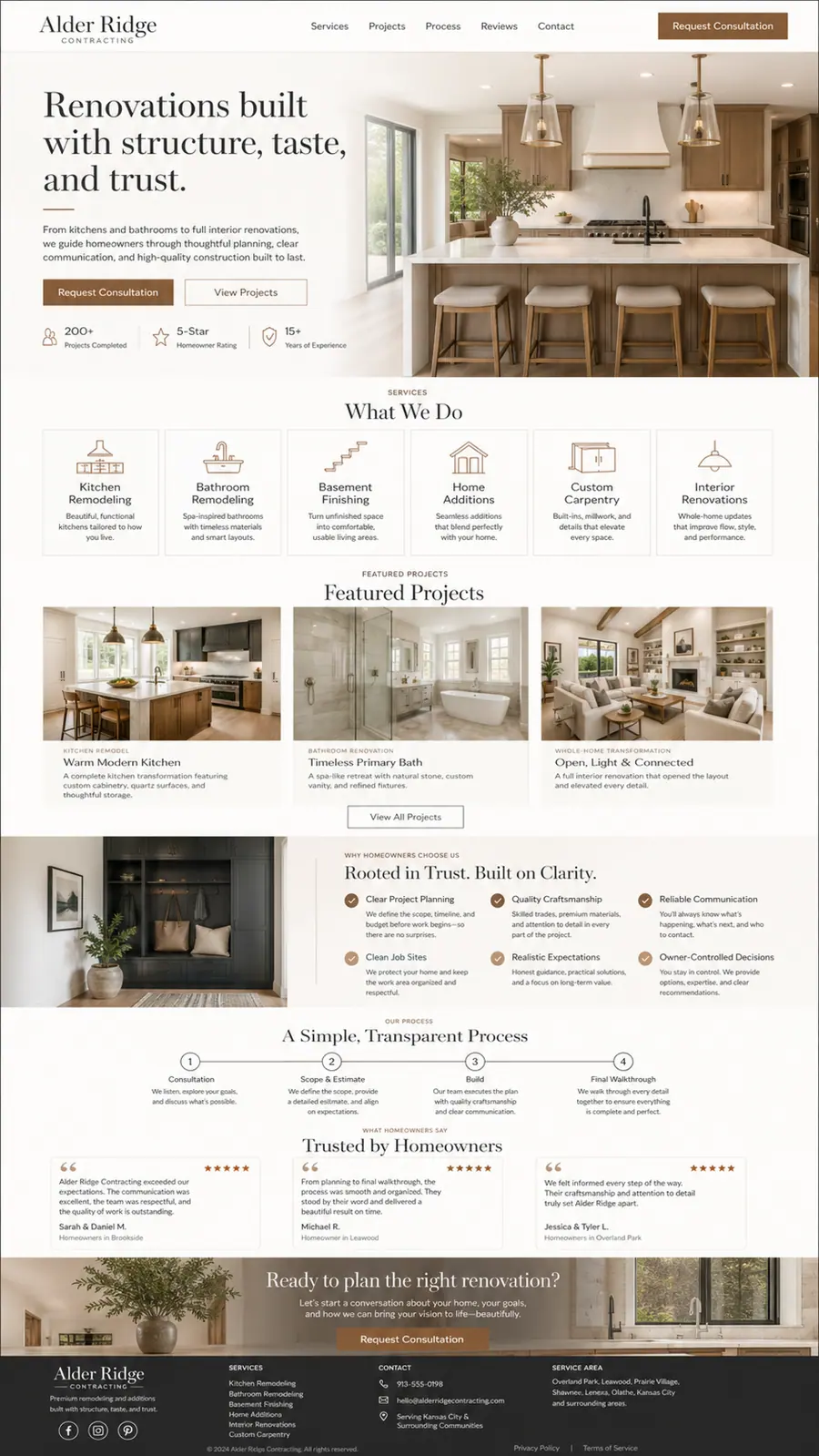 Contractor website concept preview
