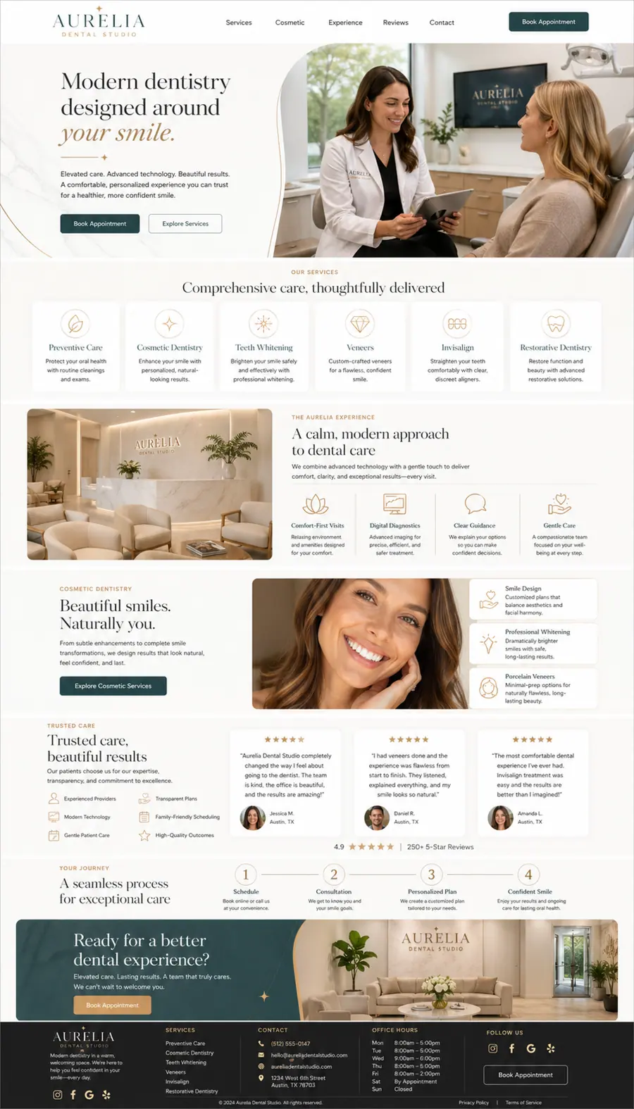 Dental website concept preview