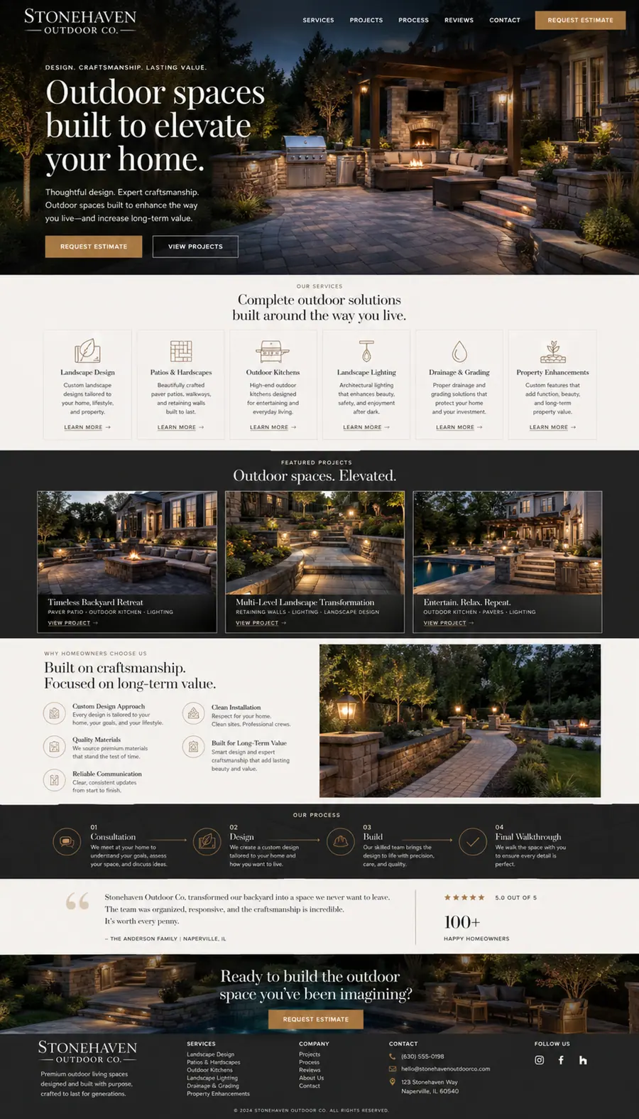 Landscaping website concept preview